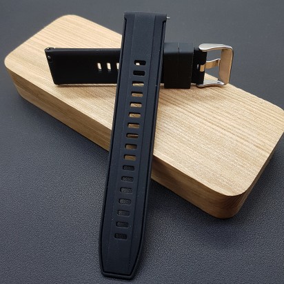 Ремешок каучуковый черного цвета для часов 20 мм CRW476-20