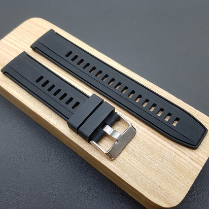 Ремешок каучуковый черного цвета для часов 20 мм CRW476-20