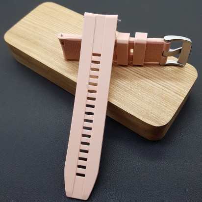 Ремешок каучуковый пудрового цвета для часов 22 мм CRW479-22-22