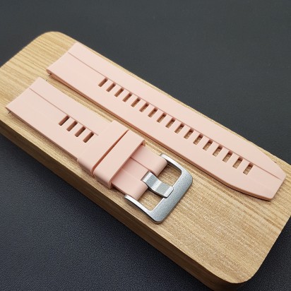 Ремешок каучуковый пудрового цвета для часов 22 мм CRW479-22-22