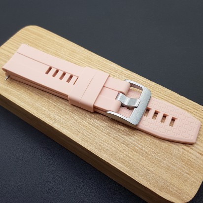 Ремешок каучуковый пудрового цвета для часов 22 мм CRW479-22-22