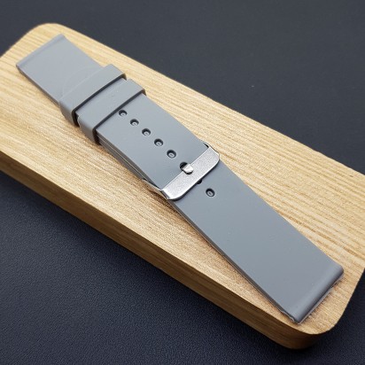 Ремешок серого цвета резиновый для часов размер 22 мм CRW485-22-22