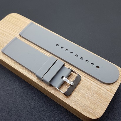 Ремешок серого цвета резиновый для часов размер 22 мм CRW485-22-22