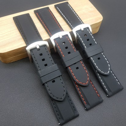 Комплект из трех каучуковых ремешков для часов 22 мм артикул CRW526-22-20