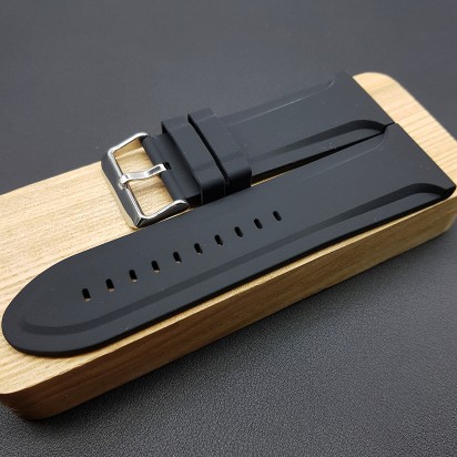 Ремешок каучуковый черного цвета для часов 28 мм артикул BC109-28