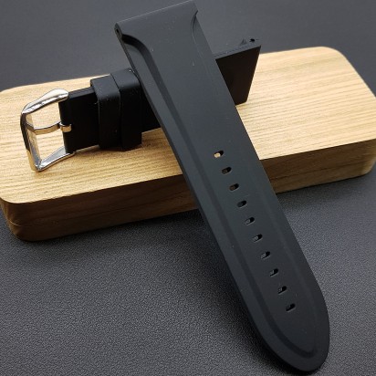 Ремешок каучуковый черного цвета для часов 28 мм артикул BC109-28