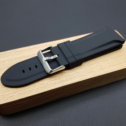 Ремешок каучуковый черного цвета для часов 28 мм артикул BC109-28