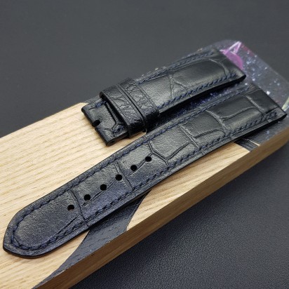 Ремешок черного цвета от RemenMaster для часов 22 мм артикул RM003-22-20