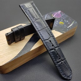 Ремешок черного цвета от RemenMaster для часов 22 мм артикул RM003-22-20