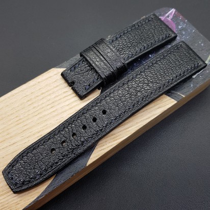 Ремешок черного цвета от RemenMaster для часов 22 мм артикул RM008-22-20