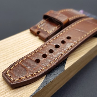 Ремешок коричневого цвета от RemenMaster для часов 24 мм артикул RM010-24-22