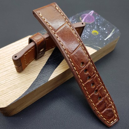 Ремешок коричневого цвета от RemenMaster для часов 24 мм артикул RM010-24-22