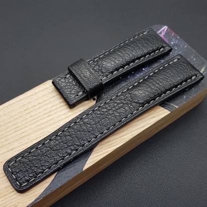 Ремешок черного цвета от RemenMaster для часов 22 мм артикул RM014-22-20