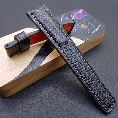 Ремешок черного цвета от RemenMaster для часов 22 мм артикул RM014-22-20