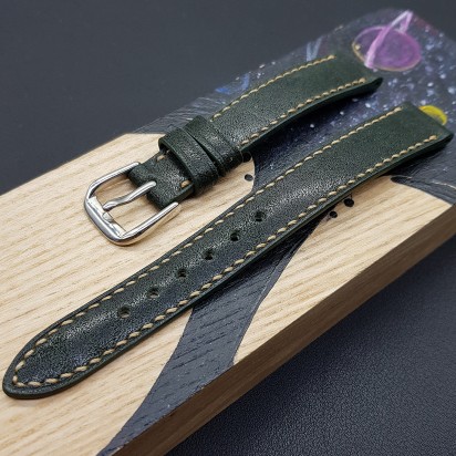 Ремешок темно-зеленого цвета от RemenMaster для часов 14 мм артикул RM019-14-12