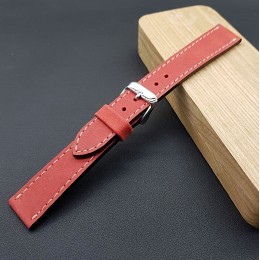 Кожаный красный ремешок REMEN для часов 20 мм M244-20-18