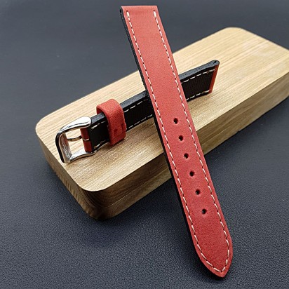 Кожаный красный ремешок REMEN для часов 20 мм M244-20-18