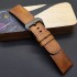 Авторский кожаный ремешок ручной работы для часов 24 мм M267-24-22
