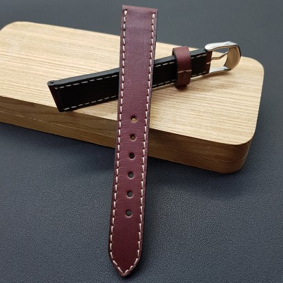 Кожаный ремешок RemenMaster цвет марсала для часов 16 мм M268-16-14