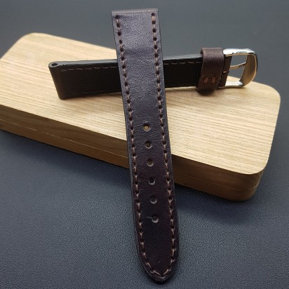 Кожаный ремешок RemenMaster коричневого цвета для часов 22 мм RB034-22-20