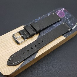 Ремешок черного цвета от RemenMaster для часов 18 мм артикул M283-18-16