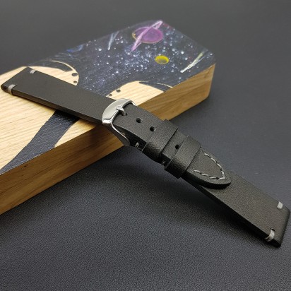 Ремешок черного цвета от RemenMaster для часов 18 мм артикул M283-18-16