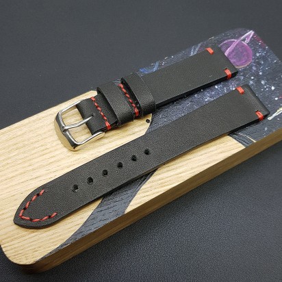 Ремешок черного цвета от RemenMaster для часов 20 мм артикул M284-20-18