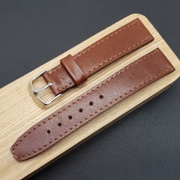 Кожаный коричневый ремешок RemenMaster для часов 20 мм артикул M274-20-18