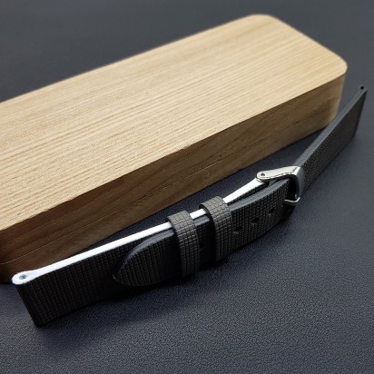 Ремешок ручной работы серого цвета от REMENMASTER для часов 22 мм артикул M079-22-20