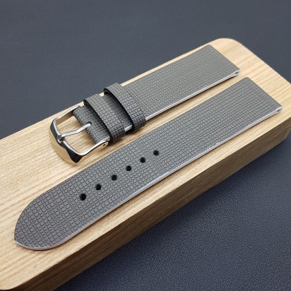 Ремешок ручной работы серого цвета от REMENMASTER для часов 22 мм артикул M079-22-20