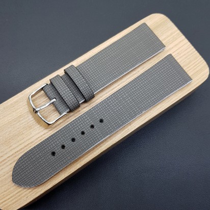 Ремешок ручной работы серого цвета от REMENMASTER для часов 22 мм артикул M079-22-20