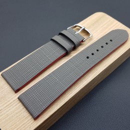 Ремешок ручной работы серого цвета от REMENMASTER для часов 22 мм артикул M090-22-20