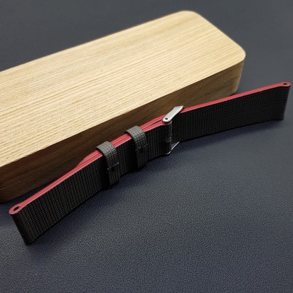 Ремешок ручной работы серого цвета от REMENMASTER для часов 22 мм артикул M090-22-20