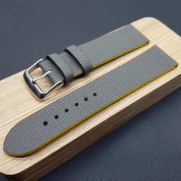 Ремешок ручной работы серого цвета от REMENMASTER для часов 22 мм артикул M093-22-20