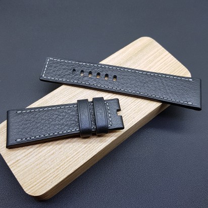 Ремешок чёрного цвета от RemenMaster для часов 27 мм артикул M123-27-24