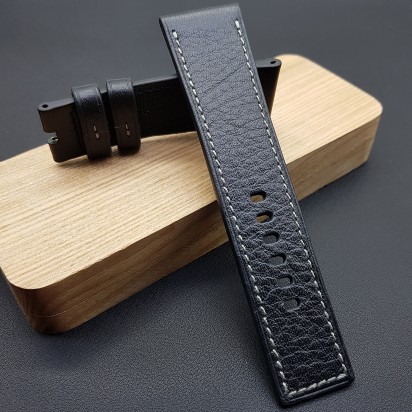 Ремешок чёрного цвета от RemenMaster для часов 27 мм артикул M123-27-24