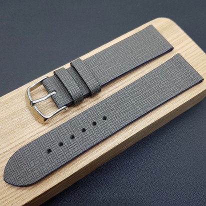 Ремешок ручной работы серого цвета от REMENMASTER для часов 22 мм артикул M260-22-20