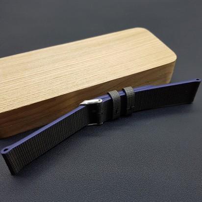 Ремешок ручной работы серого цвета от REMENMASTER для часов 22 мм артикул M260-22-20