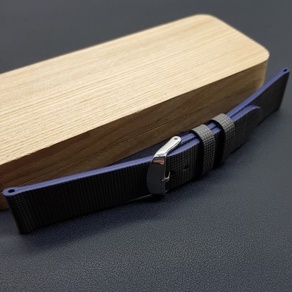 Ремешок ручной работы серого цвета от REMENMASTER для часов 22 мм артикул M260-22-20