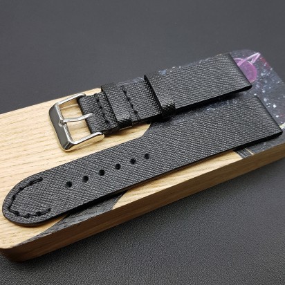 Ремешок черного цвета от RemenMaster для часов 22 мм артикул M288-22-20