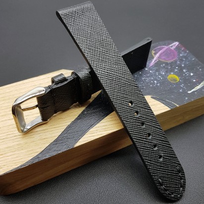 Ремешок черного цвета от RemenMaster для часов 22 мм артикул M288-22-20