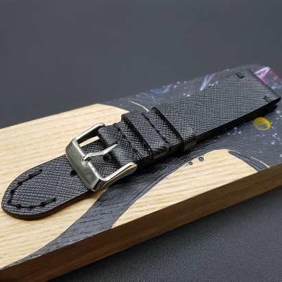 Ремешок черного цвета от RemenMaster для часов 20 мм артикул M289-20-18