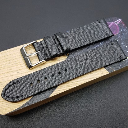 Ремешок черного цвета от RemenMaster для часов 20 мм артикул M289-20-18