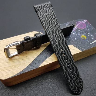 Ремешок черного цвета от RemenMaster для часов 20 мм артикул M289-20-18