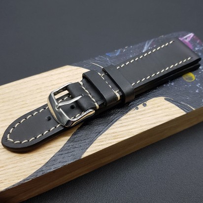 Ремешок черного цвета от RemenMaster для часов 20 мм артикул M291-20-18