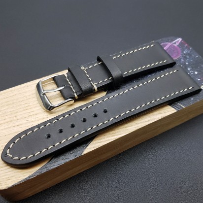 Ремешок черного цвета от RemenMaster для часов 20 мм артикул M291-20-18