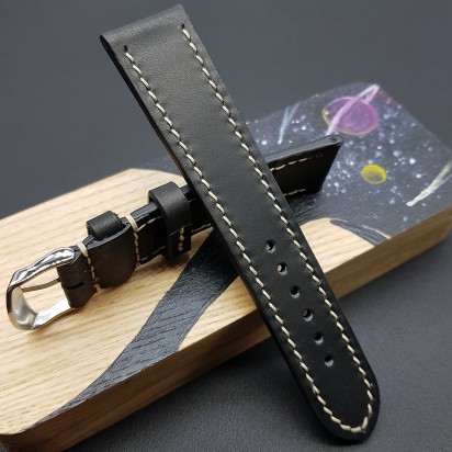 Ремешок черного цвета от RemenMaster для часов 20 мм артикул M291-20-18