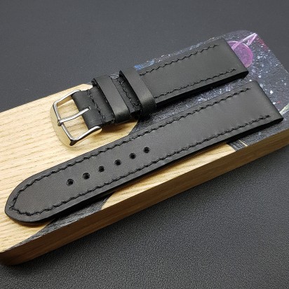 Ремешок черного цвета от RemenMaster для часов 22 мм артикул M293-22-20