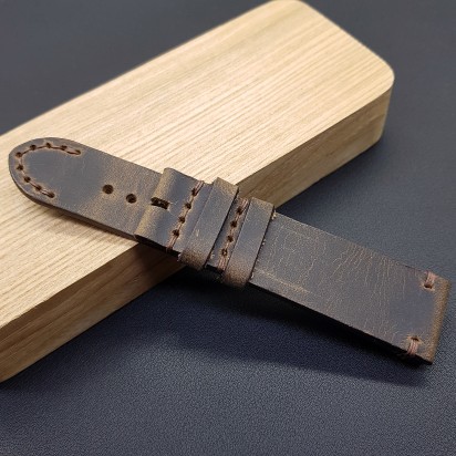 Ремешок из кожи с пулл-ап эффектом от RemenMaster для часов 20 мм артикул M295-20-18