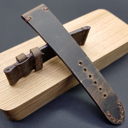 Ремешок из кожи с пулл-ап эффектом от RemenMaster для часов 20 мм артикул M295-20-18